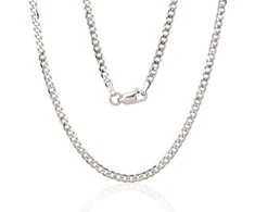 Sidabrinė grandinėlė Curb 2.5 mm , briaunų apdirbimas deimantu - 2.5 mm. - 50 - 5.8 g.