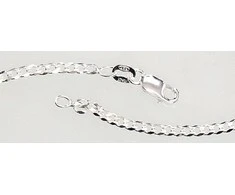 Sidabrinė grandinėlė Curb 2.5 mm , briaunų apdirbimas deimantu - 2.5 mm. - 5.7 g. - 50