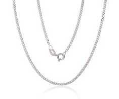 Sidabrinė grandinėlė Curb 2 mm , briaunų apdirbimas deimantu - 3.4 g. - 2 mm. - 42