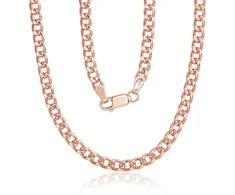 Sidabrinė grandinėlė Curb 4 mm - 4 mm. - 55 - 24.6 g.