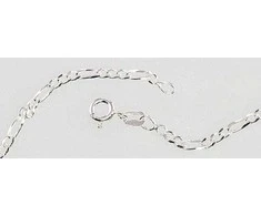 Sidabrinė grandinėlė Figaro 2,2 mm , briaunų apdirbimas deimantu - 5.6 g. - 50 - 2,2 mm.