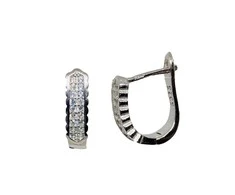 Sidabriniai auskarai anglišku užsegimu, Metalas: Sidabras, Praba: 925°, - 15 - 2,81