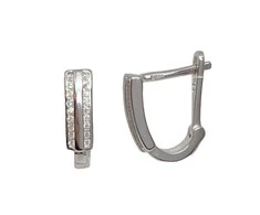 Sidabriniai auskarai anglišku užsegimu, Metalas: Sidabras, Praba: 925°, - 15 - 3,05