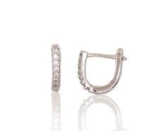 Sidabriniai auskarai anglišku užsegimu, Metalas: Sidabras, Praba: 925°, - 1.5 g. - 12 mm.