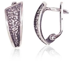 Sidabriniai auskarai anglišku užsegimu, Metalas: Sidabras, Praba: 925°, - 2.4 g. - 17 mm.