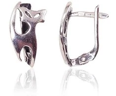 Sidabriniai auskarai anglišku užsegimu, Metalas: Sidabras, Praba: 925°, - 2.1 g. - 17 mm.