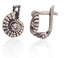 Sidabriniai auskarai anglišku užsegimu, Metalas: Sidabras, Praba: 925°, Akmuo: Cirkonai - 1.7 g. - 11 mm.