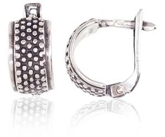 Sidabriniai auskarai anglišku užsegimu, Metalas: Sidabras, Praba: 925°, - 3.3 g. - 13 mm.