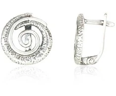 Sidabriniai auskarai anglišku užsegimu, Metalas: Sidabras, Praba: 925°, - 3.7 g. - 15 mm.