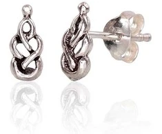 Sidabriniai auskarai Vinukai, Praba: 925°, Metalas: Sidabras - 9 mm. - 0.5 g.