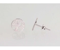 Sidabriniai auskarai Vinukai, Praba: 925°, Metalas: Sidabras - 9 mm. - 0.7 g.
