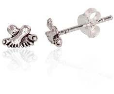 Sidabriniai auskarai Vinukai, Praba: 925°, Metalas: Sidabras - 6 mm. - 0.5 g.