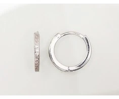 Sidabriniai auskarai su apvaliu segtuku - 1.5 g. - 13 mm.