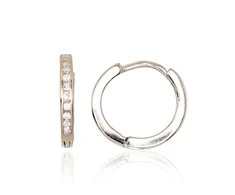 Sidabriniai auskarai su apvaliu segtuku - 2 g. - 14 mm.