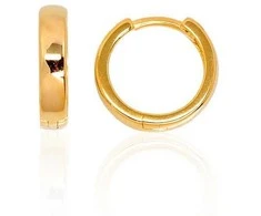 Sidabriniai auskarai su apvaliu segtuku - 2.4 g. - 13 mm.