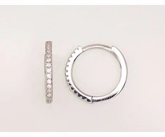 Sidabriniai auskarai su apvaliu segtuku - 1.7 g. - 14 mm.