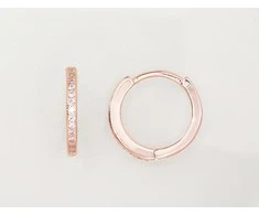 Sidabriniai auskarai su apvaliu segtuku - 1.4 g. - 13 mm.