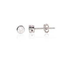 Sidabriniai auskarai Vinukai, Praba: 925°, - 0.8 g. - 4 mm.