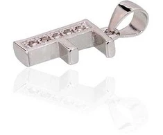 Sidabrinis Pakabukas - Vardo Raidė. Metalas: Sidabras. Praba: 925°. Akmuo: Cirkonai - 1.1 g. - 20 mm.