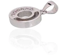 Sidabrinis Pakabukas - Vardo Raidė. Metalas: Sidabras. Praba: 925°. Akmuo: Cirkonai - 1.7 g. - 20 mm.
