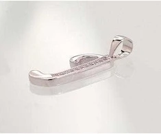 Sidabrinis Pakabukas - Vardo Raidė. Metalas: Sidabras. Praba: 925°. Akmuo: Cirkonai - 1.5 g. - 25 mm.