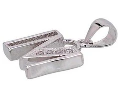 Sidabrinis Pakabukas - Vardo Raidė. Metalas: Sidabras. Praba: 925°. Akmuo: Cirkonai - 1.6 g. - 20 mm.