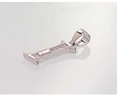 Sidabrinis Pakabukas - Vardo Raidė. Metalas: Sidabras. Praba: 925°. Akmuo: Cirkonai - 1 g. - 21 mm.