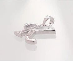 Sidabrinis Pakabukas - Vardo Raidė. Metalas: Sidabras. Praba: 925°. Akmuo: Cirkonai - 2 g. - 23 mm.