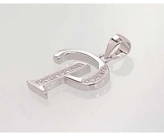 Sidabrinis Pakabukas - Vardo Raidė. Metalas: Sidabras. Praba: 925°. Akmuo: Cirkonai - 1.7 g. - 23 mm.