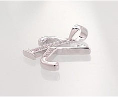 Sidabrinis Pakabukas - Vardo Raidė. Metalas: Sidabras. Praba: 925°. Akmuo: Cirkonai - 1.8 g. - 23 mm.