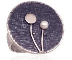 Sidabrinis žiedas - 18.5 - 9 g.