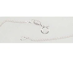 Sidabrinė grandinėlė Curb 1.5 mm , briaunų apdirbimas deimantu - 2.4 g. - 47 - 1.5 mm.