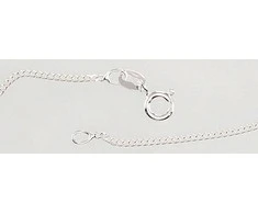 Sidabrinė grandinėlė Curb 1.5 mm , briaunų apdirbimas deimantu - 2.3 g. - 45 - 1.5 mm.