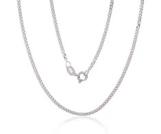 Sidabrinė grandinėlė Curb 2 mm , briaunų apdirbimas deimantu - 2 mm. - 4.5 g. - 55