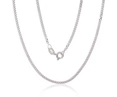 Sidabrinė grandinėlė Curb 2 mm , briaunų apdirbimas deimantu - 2 mm. - 4.5 g. - 55