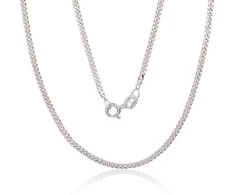 Sidabrinė grandinėlė Curb 2 mm , briaunų apdirbimas deimantu - 2 mm. - 55 - 5.8 g.