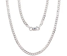 Sidabrinė grandinėlė Curb 2.5 mm , briaunų apdirbimas deimantu - 2.5 mm. - 9.7 g. - 70