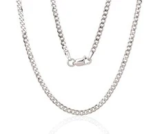 Sidabrinė grandinėlė Curb 2.5 mm , briaunų apdirbimas deimantu - 2.5 mm. - 8.1 g. - 55