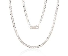 Sidabrinė grandinėlė Curb 2.5 mm , briaunų apdirbimas deimantu - 2.5 mm. - 7.5 g. - 70