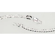 Sidabrinė grandinėlė Curb 2.5 mm , briaunų apdirbimas deimantu - 2.5 mm. - 7.9 g. - 70
