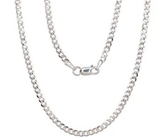 Sidabrinė grandinėlė Curb 2.5 mm , briaunų apdirbimas deimantu - 2.5 mm. - 55 - 8.2 g.