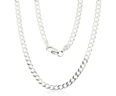 Sidabrinė grandinėlė Curb 3.5 mm , briaunų apdirbimas deimantu - 3.5 mm. - 55 - 14.8 g.