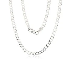 Sidabrinė grandinėlė Curb 3.5 mm , briaunų apdirbimas deimantu - 3.5 mm. - 55 - 14.8 g.
