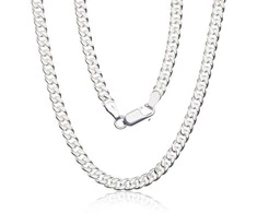 Sidabrinė grandinėlė Curb 4 mm - 4 mm. - 50 - 22.1 g.