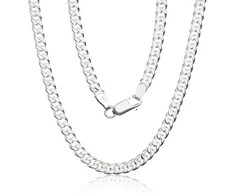 Sidabrinė grandinėlė Curb 4 mm - 4 mm. - 50 - 22.1 g.