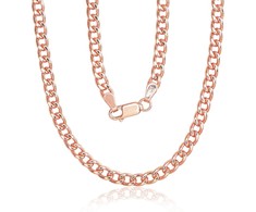 Sidabrinė grandinėlė Curb 4 mm - 4 mm. - 50 - 20.4 g.