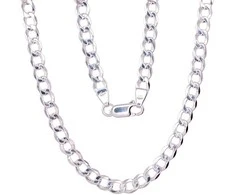 Sidabrinė grandinėlė Curb 4.5 mm - 4.5 mm. - 70 - 13.5 g.