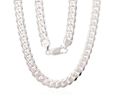 Sidabrinė grandinėlė Curb 6 mm - 6 mm. - 50 - 33.4 g.