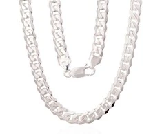 Sidabrinė grandinėlė Curb 6 mm - 6 mm. - 55 - 36.6 g.