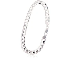 Sidabrinė grandinėlė Curb 6.9 mm , briaunų apdirbimas deimantu - 23 - 6.9 mm. - 15.6 g.